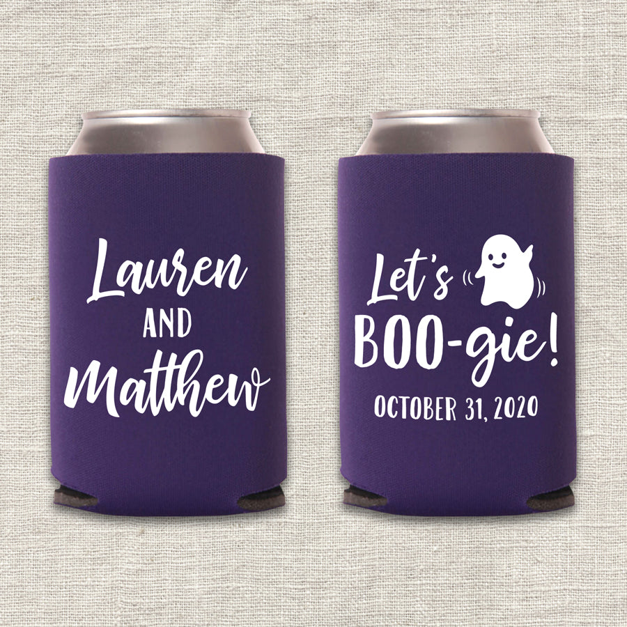 Let's BOO-gie Halloween Wedding Koozie