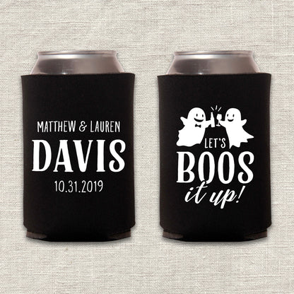 Let's Boos It Up Halloween Wedding Koozie