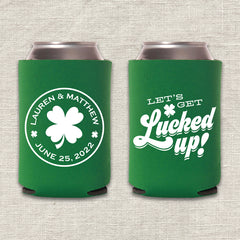 Let's Get Lucked Up St. Patrick's Day Wedding Koozie