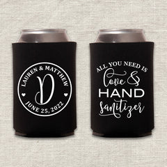 All You Need is Love and Hand Sanitizer COVID-19 Wedding Koozie