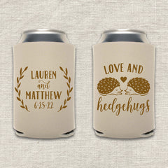 Love and Hedgehugs Wedding Koozie