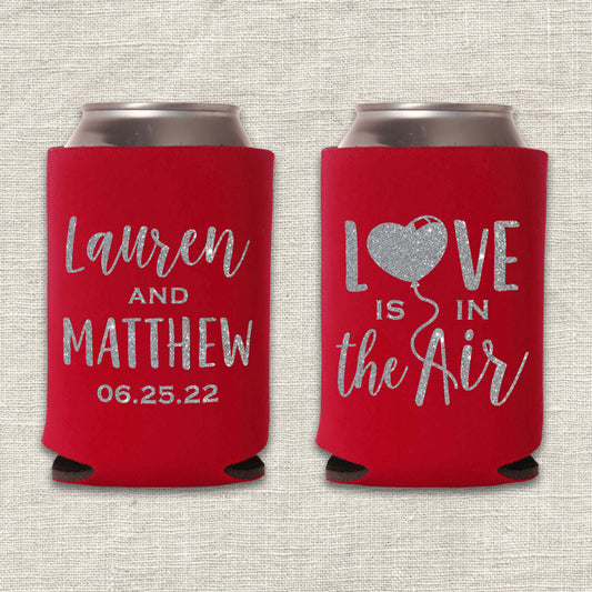 Love is in the Air Wedding Koozie