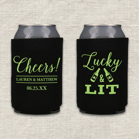 "Lucky & Lit" Can Cooler