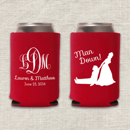 Man Down Wedding Koozie