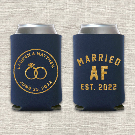 Married AF Wedding Koozie