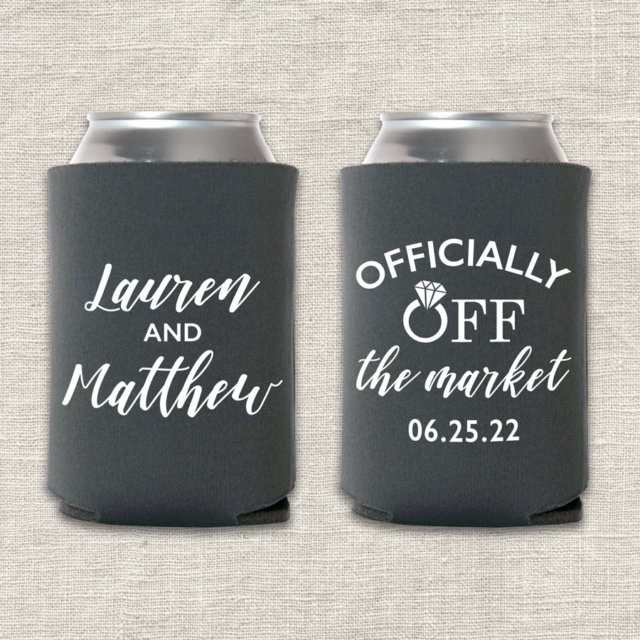 Officially Off the Market Wedding Koozie