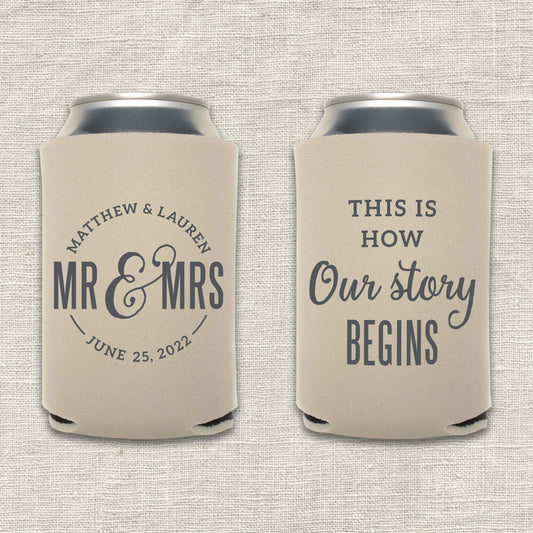 This Is How Our Story Begins Wedding Koozie