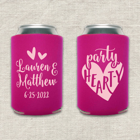 Party Heart-y Wedding Koozie