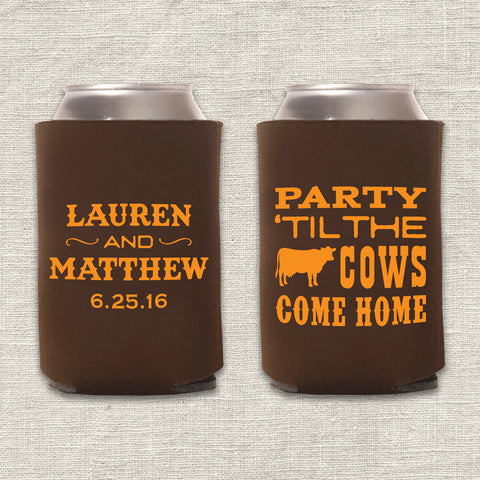 "Cows Come Home" Can Cooler