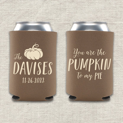 You Are the Pumpkin to My Pie Wedding Koozie