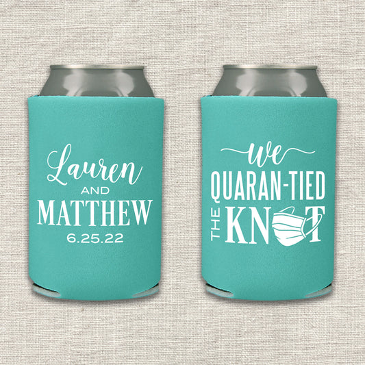 We Quaran-tied the Knot Wedding Koozie