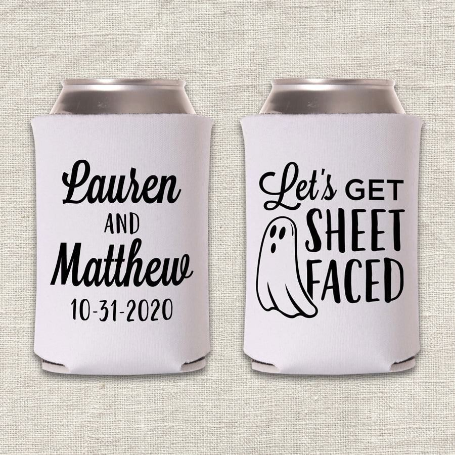 Let's Get Sheet Faced Halloween Koozie