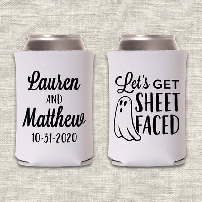 Let's Get Sheet Faced Halloween Koozie