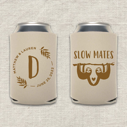 Slow Mates Sloth Wedding Koozie