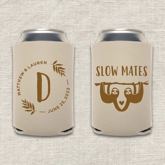 Slow Mates Sloth Wedding Koozie