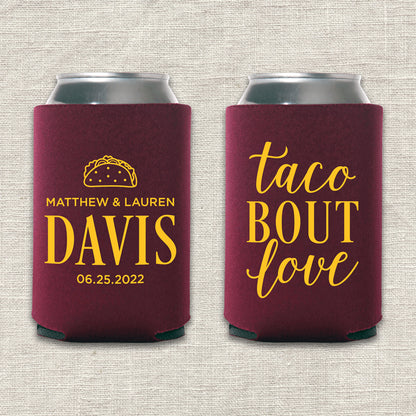 Taco Bout Love Wedding Koozie