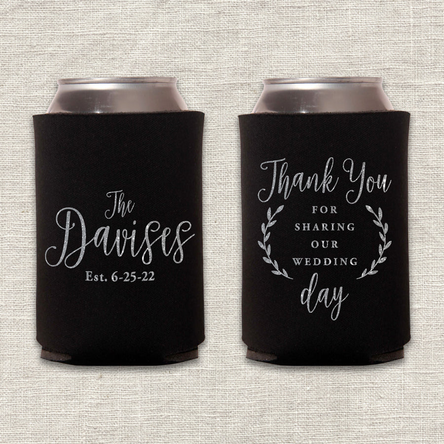 Thank You for Sharing Our Wedding Day Koozie