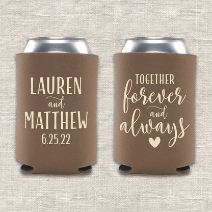 Together Forever and Always Wedding Koozie