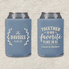 Together Is Our Favorite Place To Be Wedding Koozie