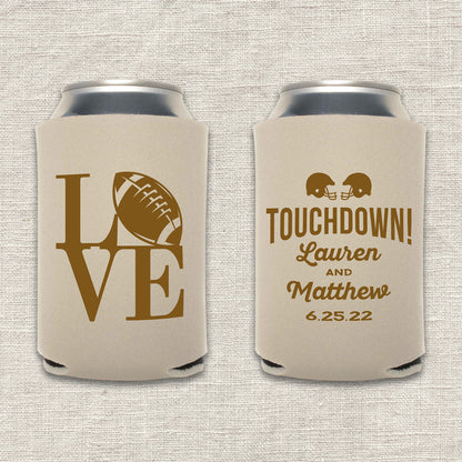 Touchdown Football Wedding Koozie