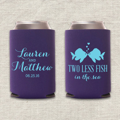 Two Less Fish in the Sea Wedding Koozie