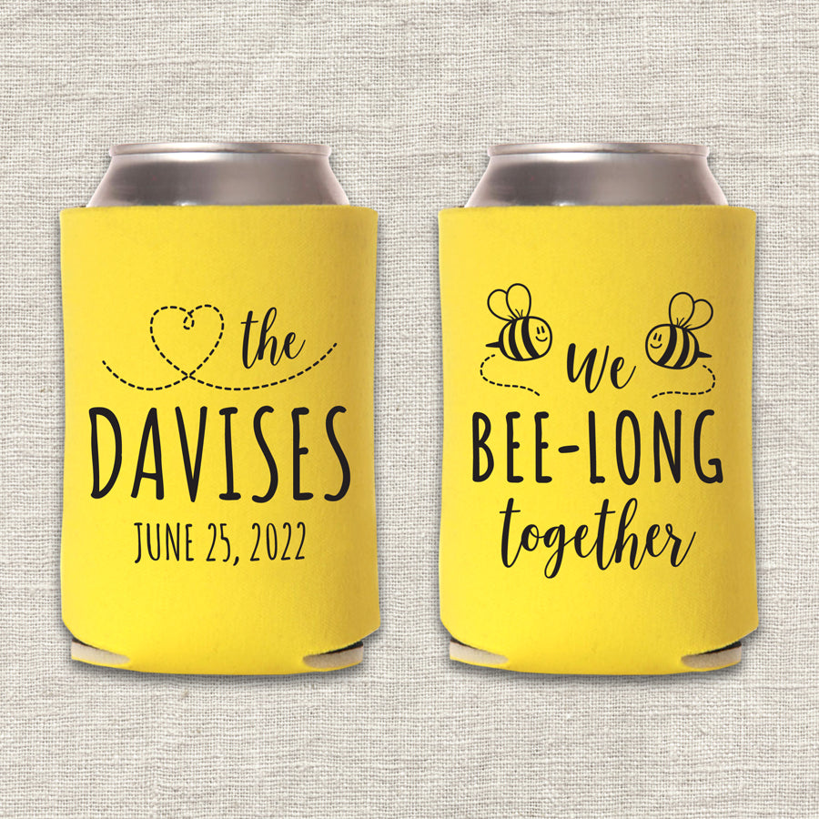 We Bee-Long Together Wedding Koozie