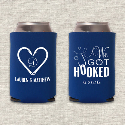 We Got Hooked Fishing Wedding Koozie