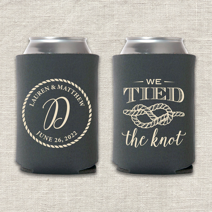 We Tied the Knot Wedding Koozie