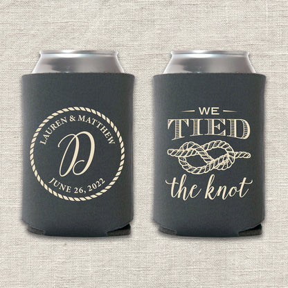 We Tied the Knot Wedding Koozie