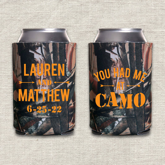 You Had Me At Camo Deer Hunting Wedding Koozie