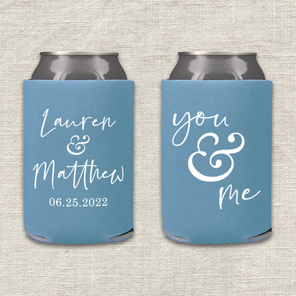 You and Me Wedding Koozie