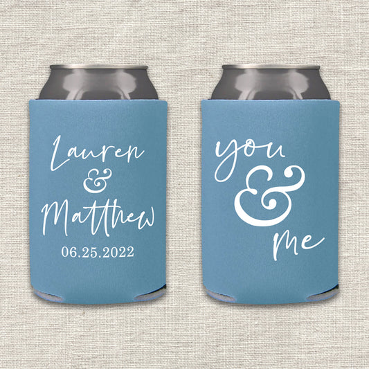You and Me Wedding Koozie